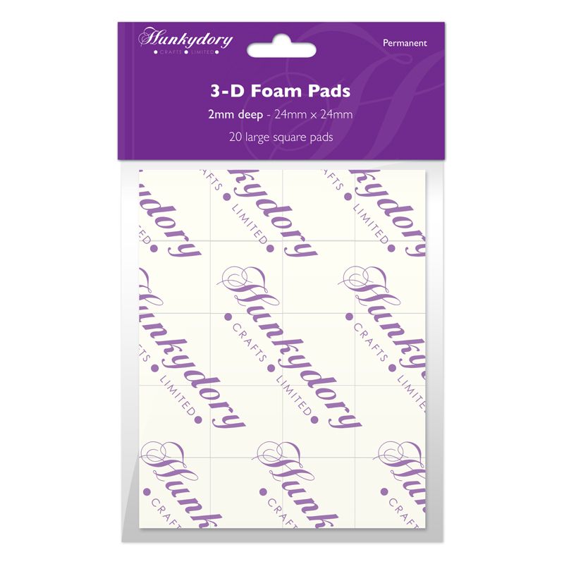 HD Foam Pads - 2mm Deep - Size 24mm x 24mm